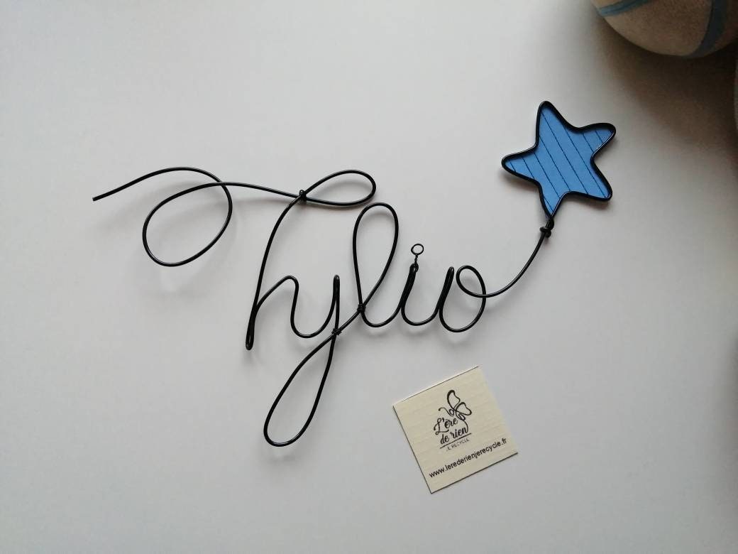 Prénom Fil de Fer Personnalisé Étoile