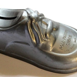 Vintage 1950 Child&#39;s Polly Parrot Shoes Plastic Advertising Bank