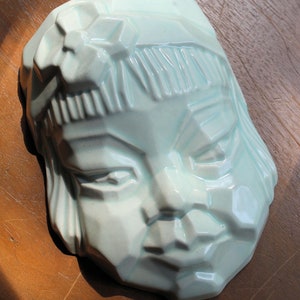 Vintage Asian Lady Wall Pocket Vase