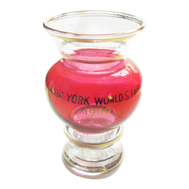 Vintage New York World's Fair 1940 Souvenir Ruby Glass Vase - Etsy