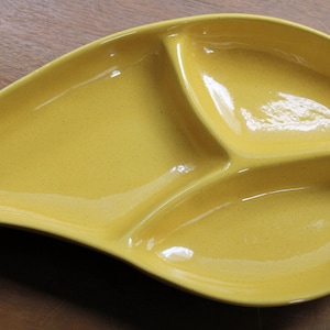Frankoma pottery Divided leaf serving tray/dish #83