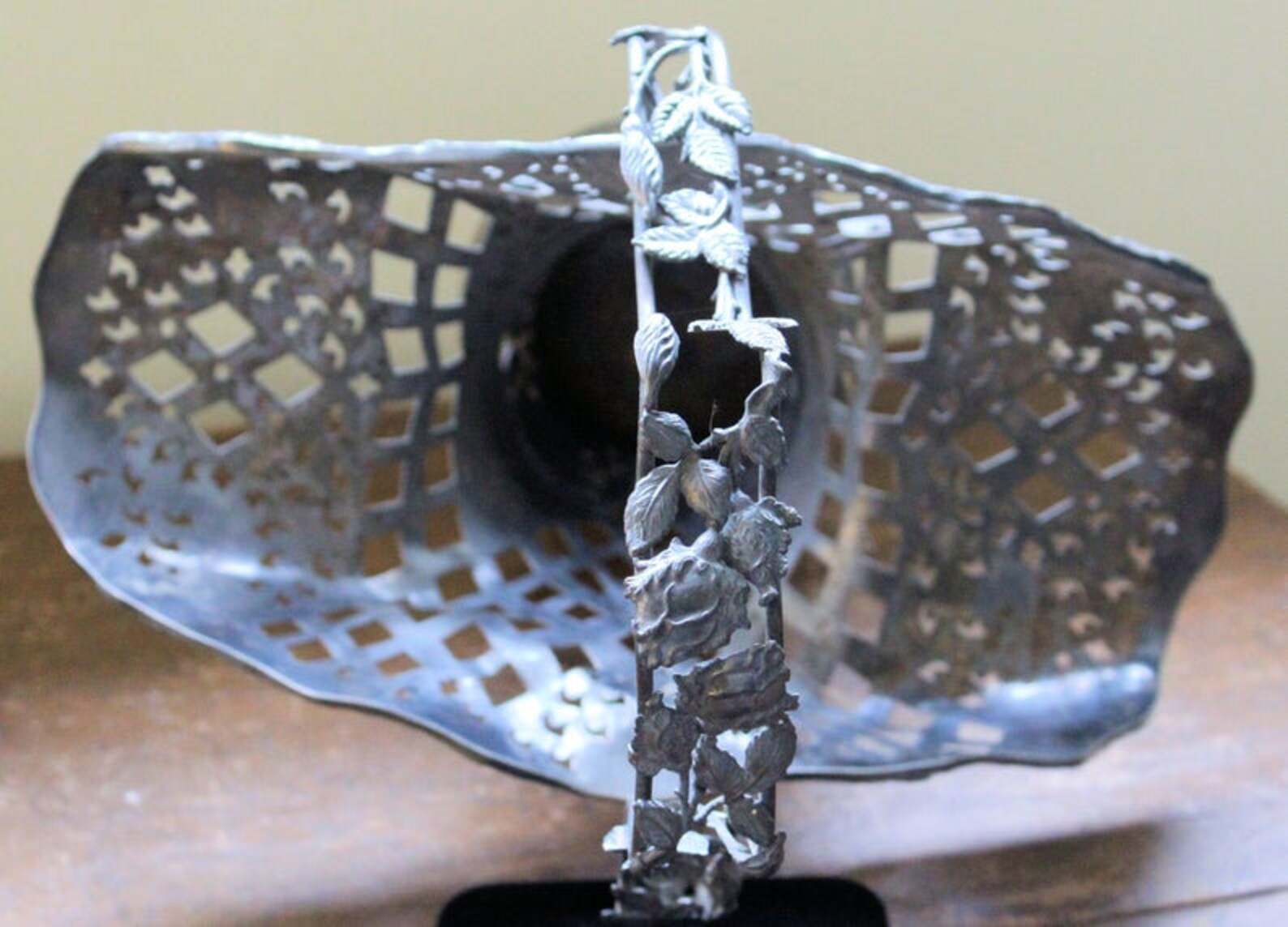 Large Victorian Silver Plate Bridal Basket Etsy