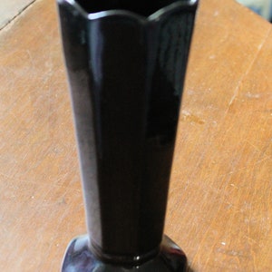 Frankoma pottery bud vase #38 in Black