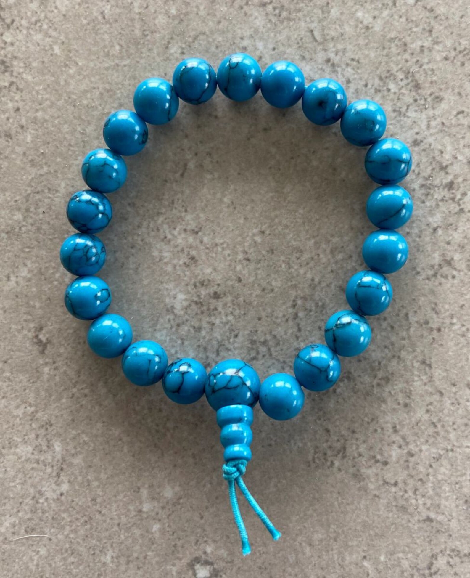 Power Bead Bracelet Turquoise Colored Etsy