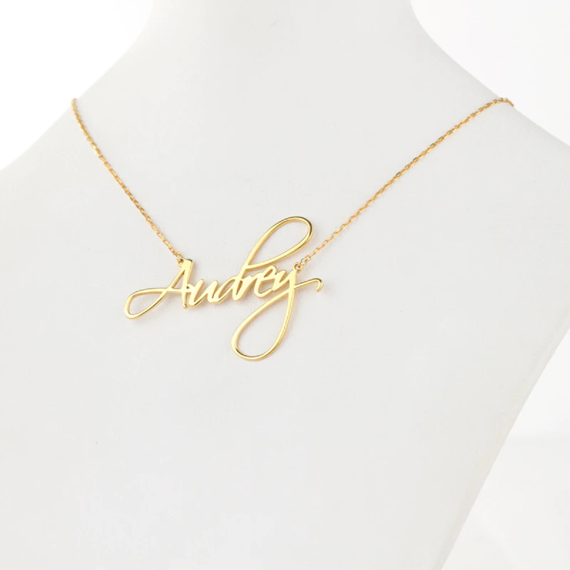 Cursive Name Necklace Popular Style. Personalized Stainless Etsy
