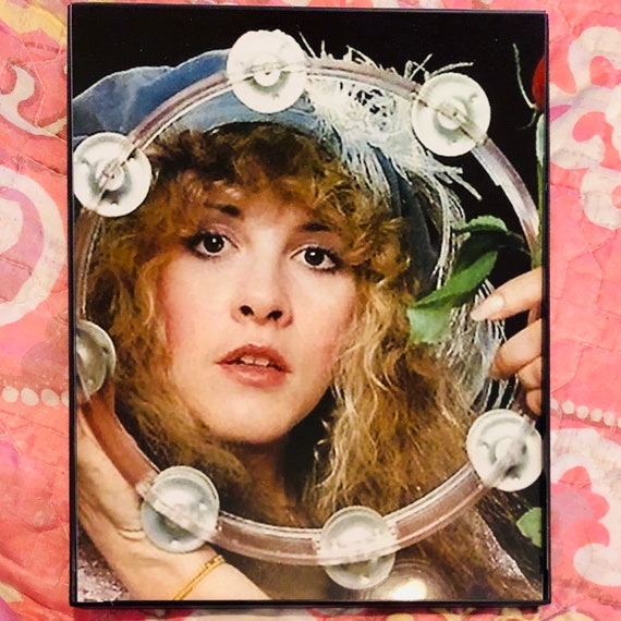 Stevie Nicks 8X10 Framed Photo With Tambourine Etsy