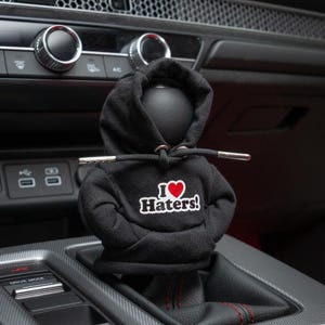 Mini Shift Knob Hoodie - I <3 Haters, Gear Shift Hoodie