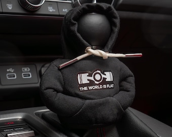 Mini Shift Knob Hoodie - The World is Flat, Gear Shift Hoodie