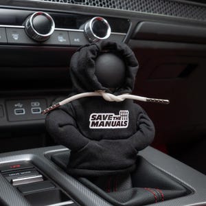 Hoodie met mini-pookknop - Save The Manuals, hoodie met versnellingspook