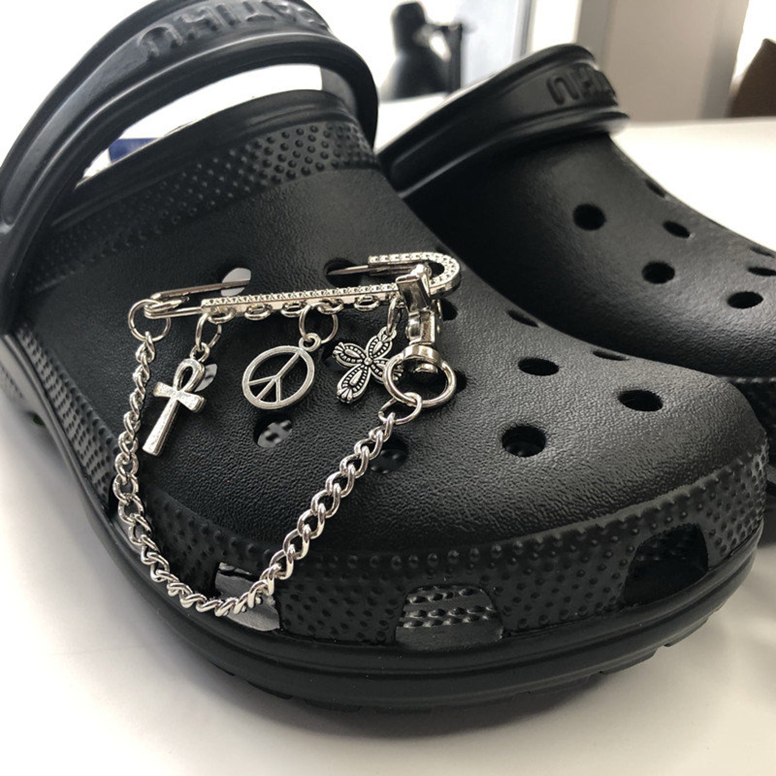 crocs with pins crocs with pins
