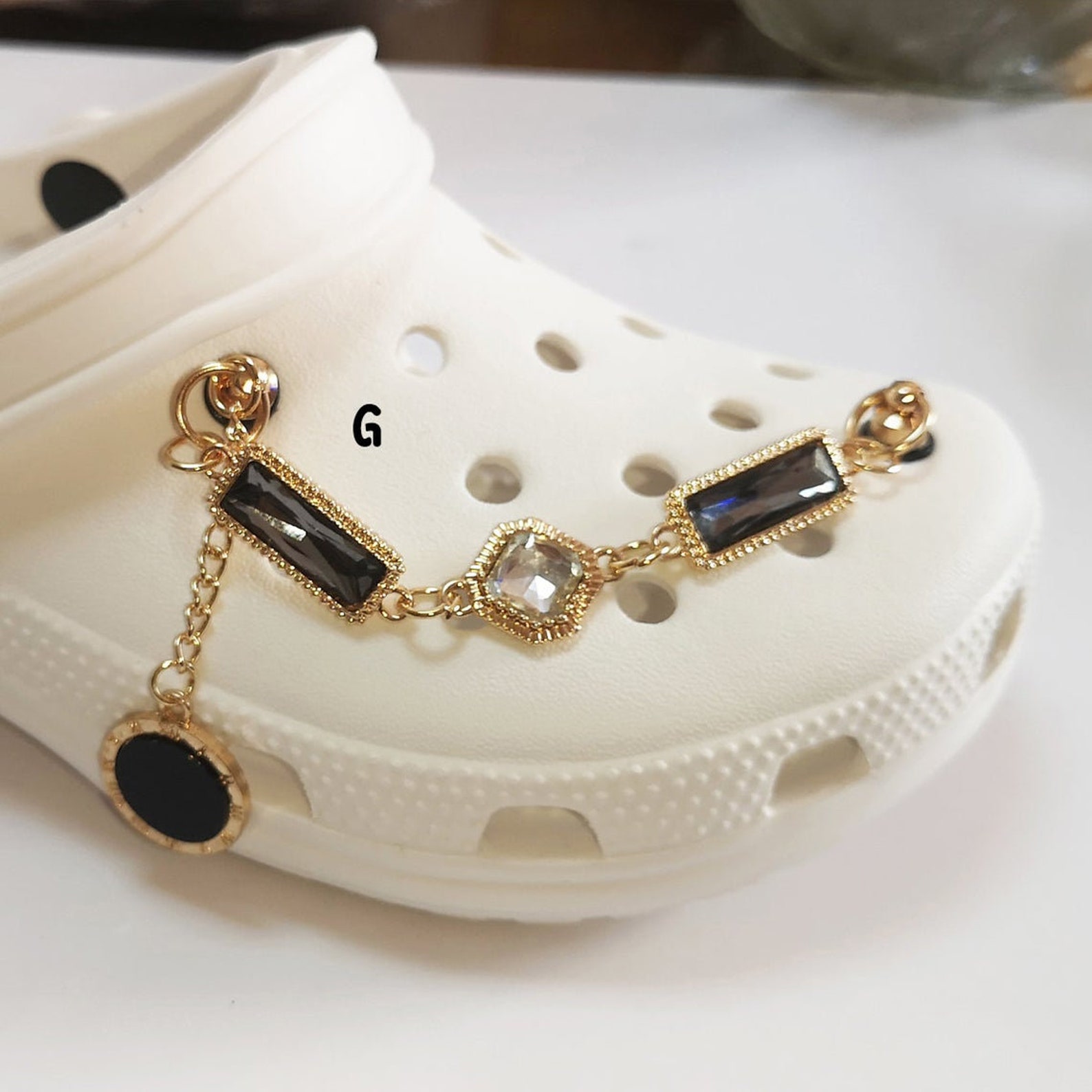 Croc Charms Chain Bling Gem Croc DIY Metal Chains Pins Shoe | Etsy