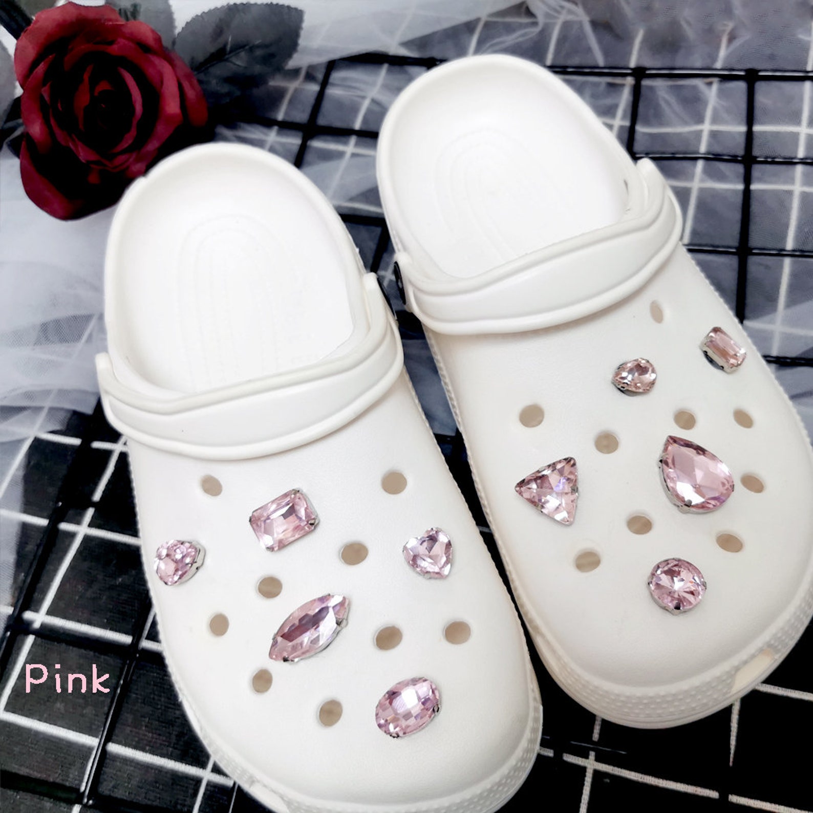 Croc Charms Set of 10 Designer Bling Jewelry Rhinestone Etsy