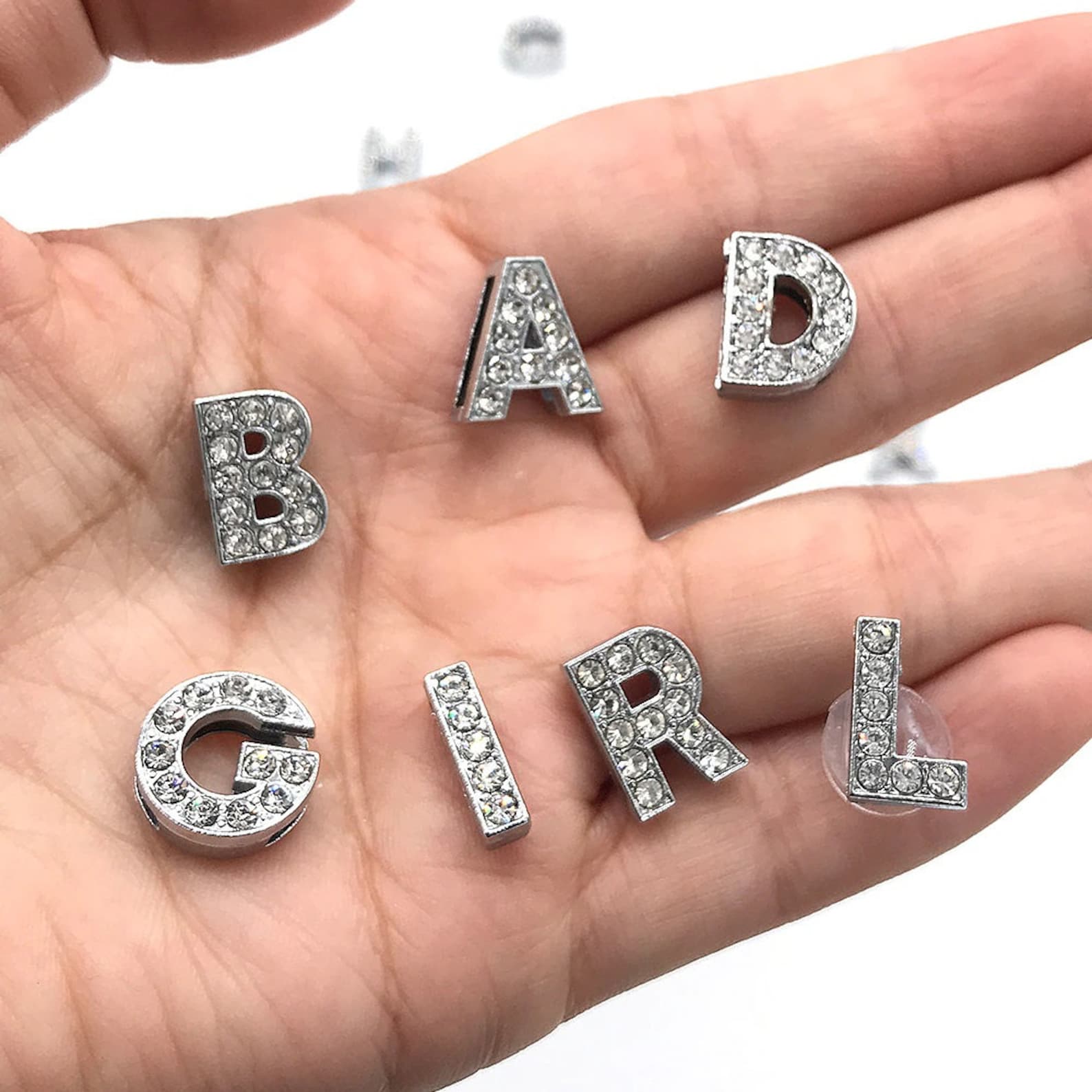 Croc Charms Letters Bling Rhinestone Numbers & Letters Shoe Etsy