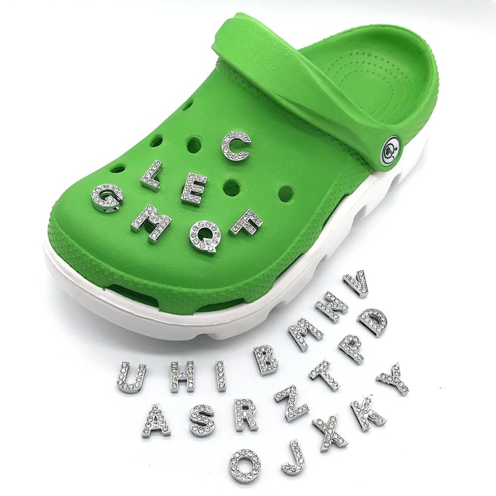 Croc Charms Letters Bling Rhinestone Numbers & Letters Shoe Etsy