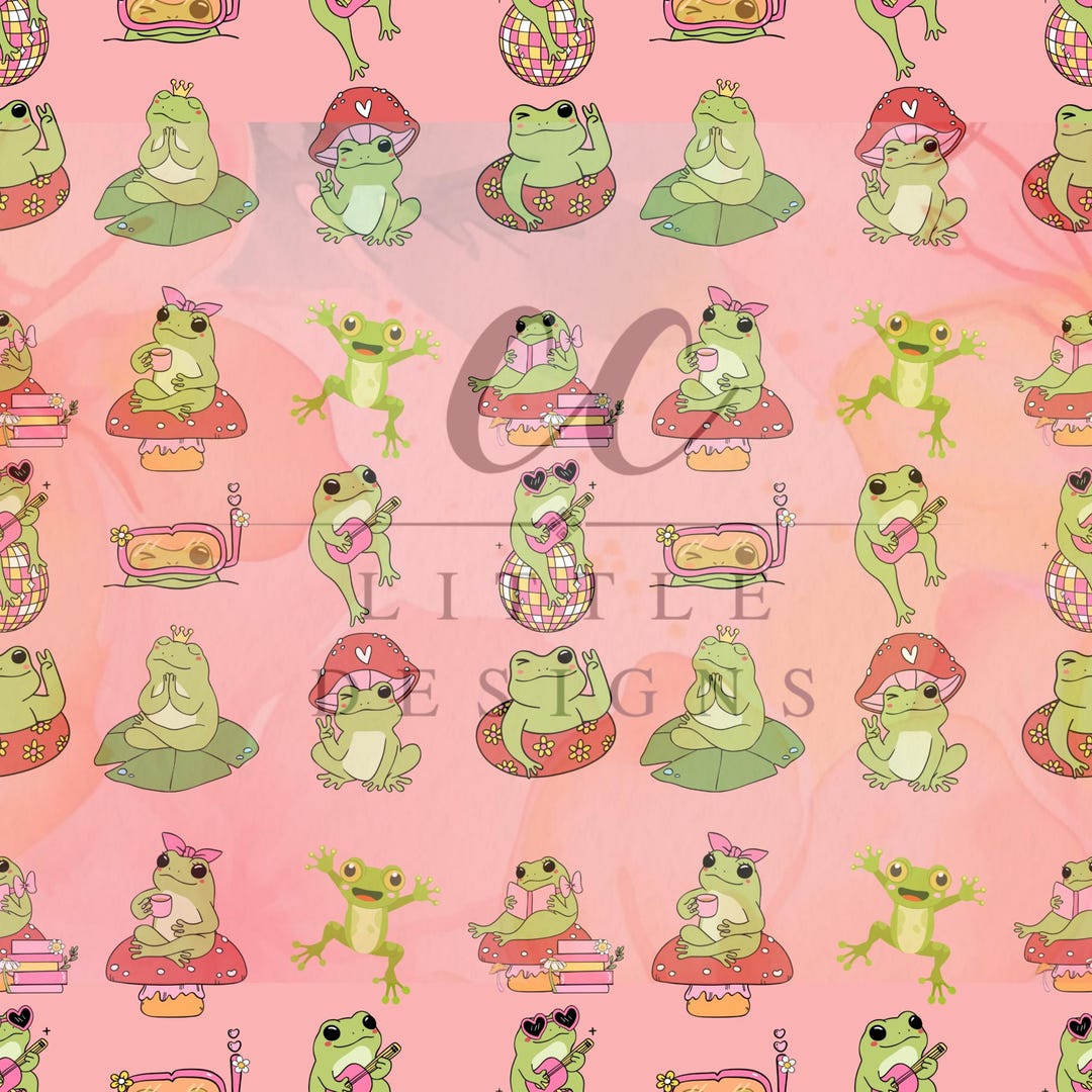 Frogs Seamless Pattern Digital Download - Etsy