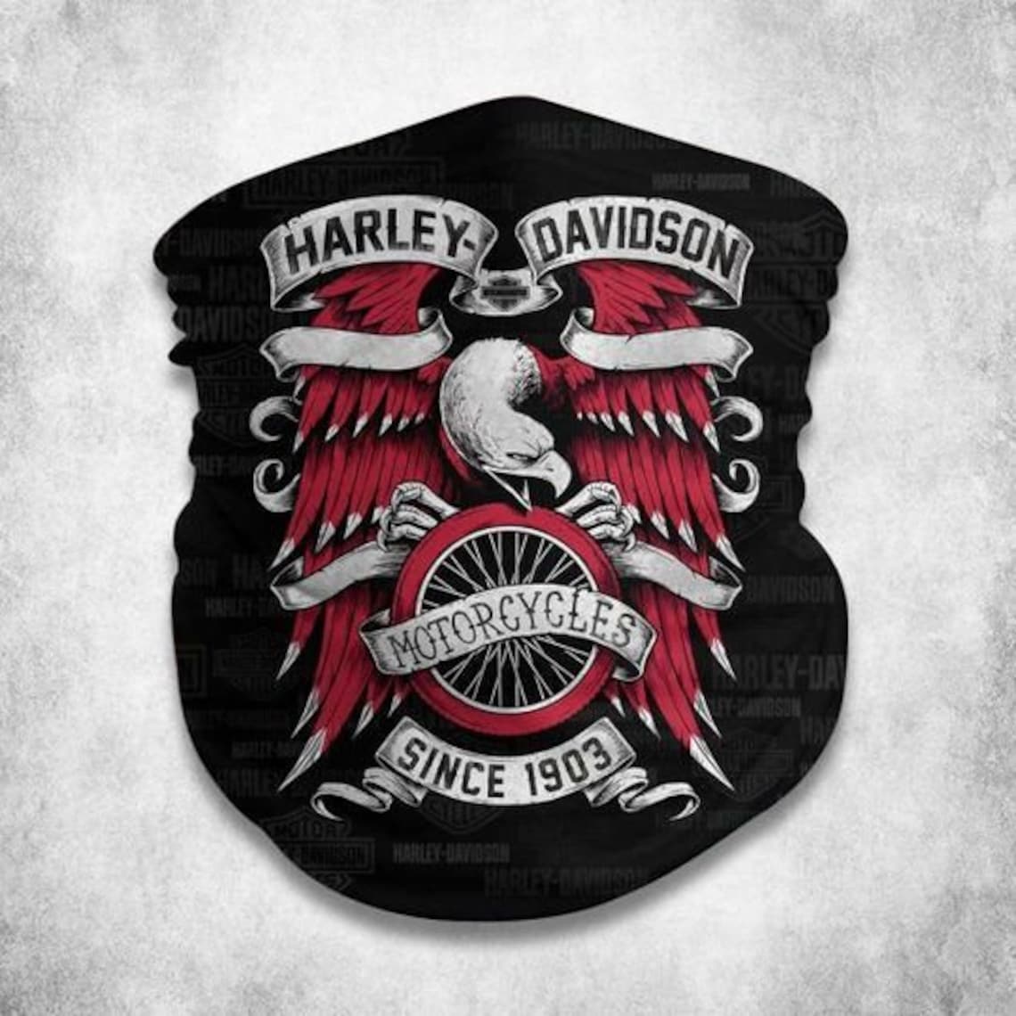 Harley Davidson Neck Gaiter Motorbike Face Mask Vintage Etsy