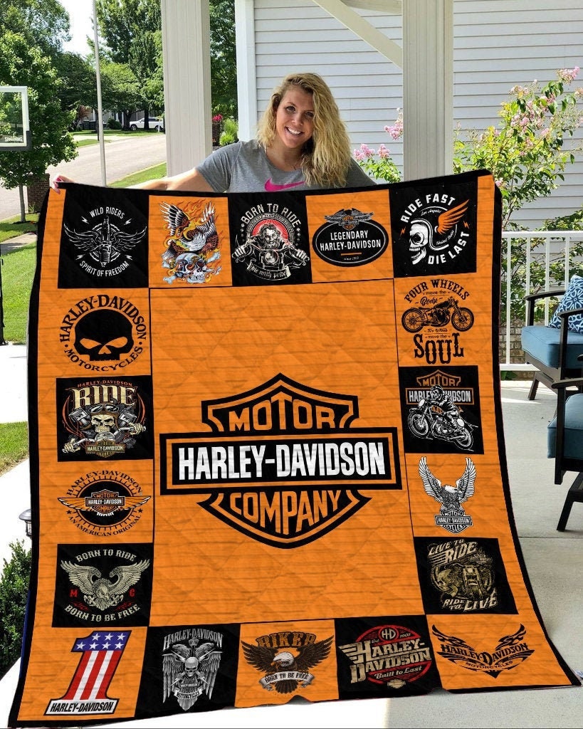 Harley Davidson Quilt Motorcycle Quilt American Chopper Etsy