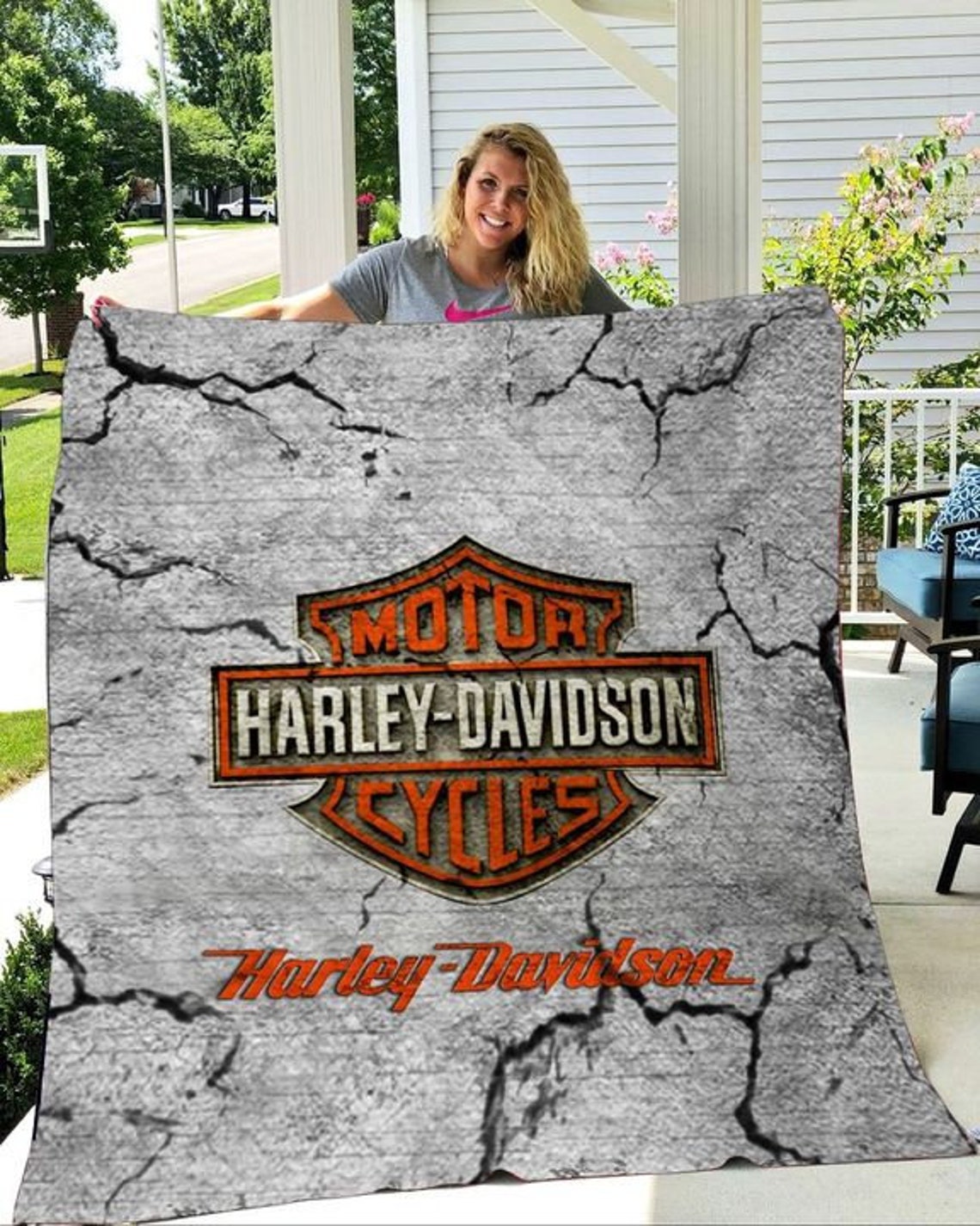 Harley Davidson Motorcycles Quilt Vintage Motorcycle Quilt Etsy
