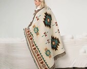 Moroccan blanket, geometry style blanket, berber blanket. Moroccan tapestry, moroccan style sofa throw. Aztec sofa throw.