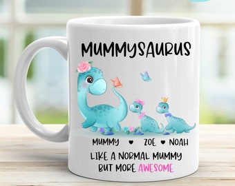 Mummy mug, Personalised Mummy Gift, Mummysaurus mug, Mummy Birthday gift, Mum Dinosaur Cup, Mother's day gift, Mummy Valentines Day Gift