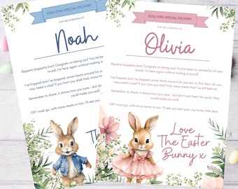 Personalised Easter bunny letter, Easter Gift, Letter from the Easter bunny, Easter certificate, Easter Egg Hunt, kids Easter Egg Activity