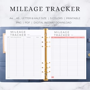 Mileage Tracker | Mileage Log | Mileage Tracker Printable | Mileage Log Book | Mileage Books | Car Miles Tracker  | Miles Tracker