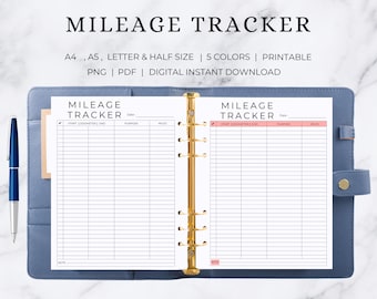 Mileage Tracker | Mileage Log | Mileage Tracker Printable | Mileage Log Book | Mileage Books | Car Miles Tracker  | Miles Tracker