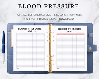 Blood Pressure Planner | Blood Pressure Tracker | Blood Pressure Printable | Blood Pressure Template | Blood Pressure Form | Blood Pressure
