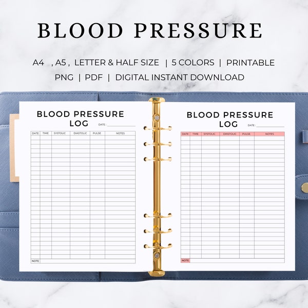 Blutdruck Tracker | Blutdruck Log | Blutdruck-Tagebuch | Blutdruck Druck | Blutdruck Notizbuch | Blutdruck