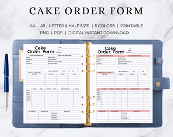 Cake Order Planner | Cake Order Tracker | Cake Order Printable | Cake Order Template | Cake Order Form | Cake Order Checklist | Cake Order