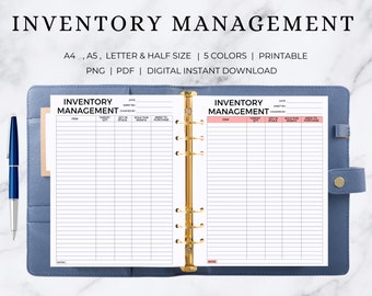 Inventory Tracker Printable Inventory Planner | Inventory Tracker | Inventory Printable | Inventory Template | Inventory Form | Inventory