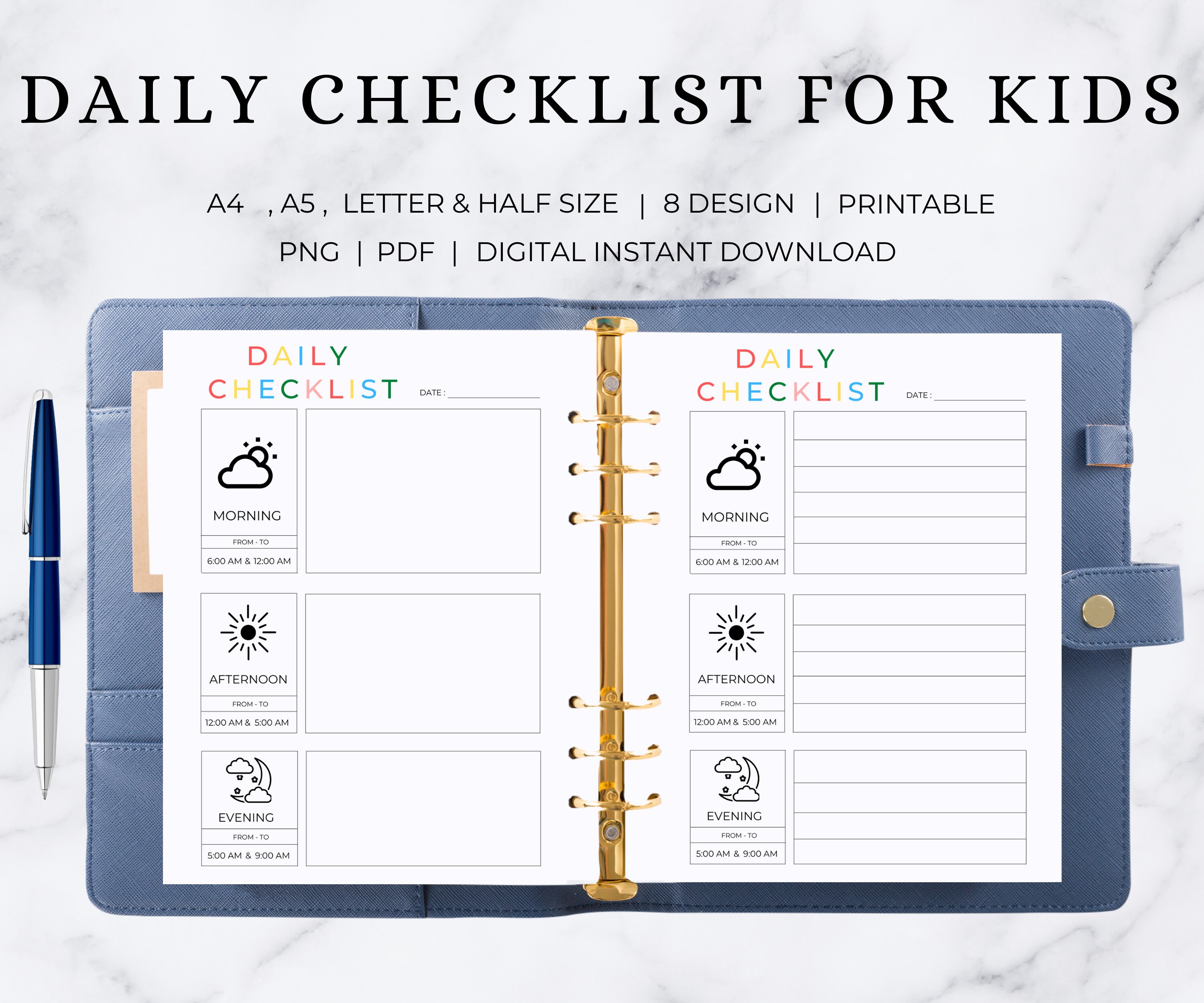 Daily for Kids Planner | Daily for Kids Tracker | Daily for Kids 