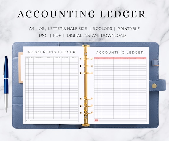 Accounting Ledger Planner | Accounting Ledger Tracker | Accounting Ledger Printable | Accounting Ledger Template | Accounting Ledger Form