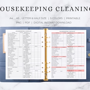 Airbnb Cleaning Checklist | Housekeeping Checklist | Housekeeping Cleaning Planner