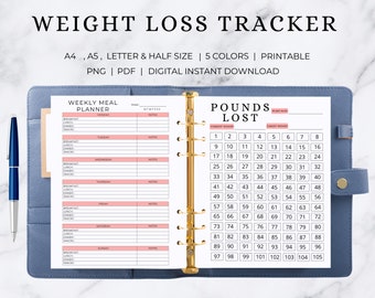 Weight Loss Tracker | Weight Loss Journal | Weight Loss Chart | Weight Loss Planner | Weight Loss Tracker Printable | Weight Loss Printable