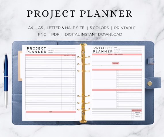Project Planner | Project Management | Project Tracker  | Project Manager | Project Planning | Project Organizer | Digital Work Planner