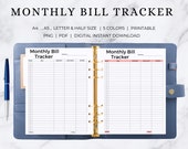 Monthly Bill Tracker | Monthly Bill Printable | Monthly Bill Planner | Monthly Bill Template | Monthly Bill Payment Tracker