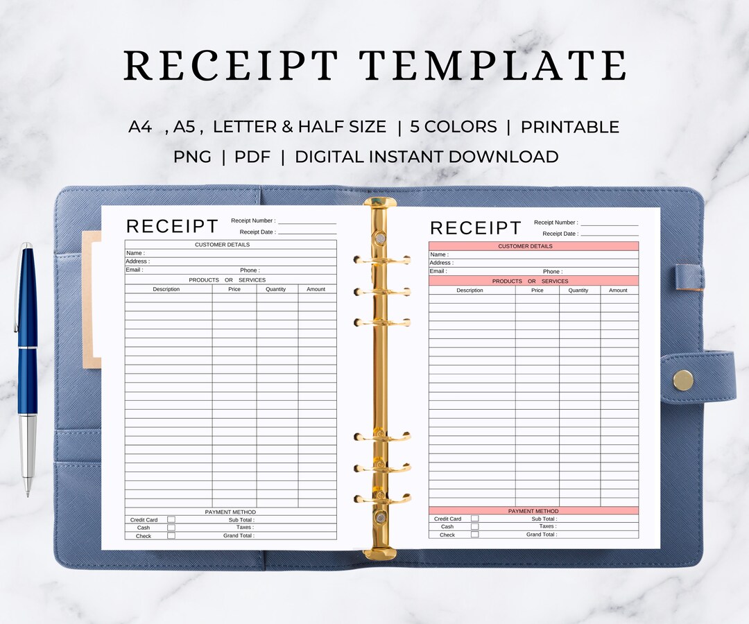 Printable Receipt Template Billing Template Receipt Template