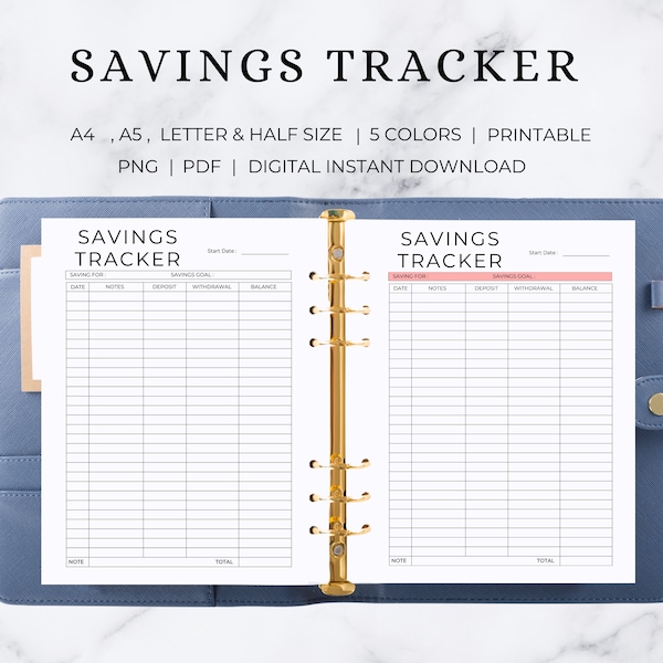 Savings Tracker Printable | Savings Tracker Kid | Savings Tracker Templates | Savings Tracker | Savings Tracker Planner