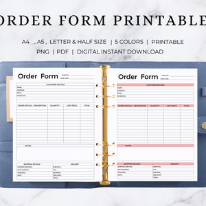 Order Form Printable | Purchase Order Template | Purchase Order Form Template | Purchase Order Form | Order Form  | Order Form Editable