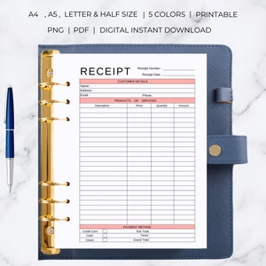 Peut inclure: Un mod&egrave;le de re&ccedil;u imprimable dans un sch&eacute;ma de couleurs rose clair et blanc. Le mod&egrave;le comprend des sections pour les coordonn&eacute;es du client, les produits ou services et le mode de paiement. Le mod&egrave;le est con&ccedil;u pour une utilisation personnelle ou professionnelle.