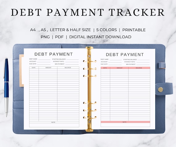 Debt Payment Planner | Debt Payment Tracker | Debt Payment Printable | Debt Payment Template | Debt Payment Form | Debt Payment Checklist