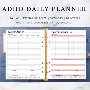 ADHD Daily Planner | Adhd Planner | Adhd Planner Printable | Adhd Digital Planner | Adhd Planner Digital | Adhd Printable Planner