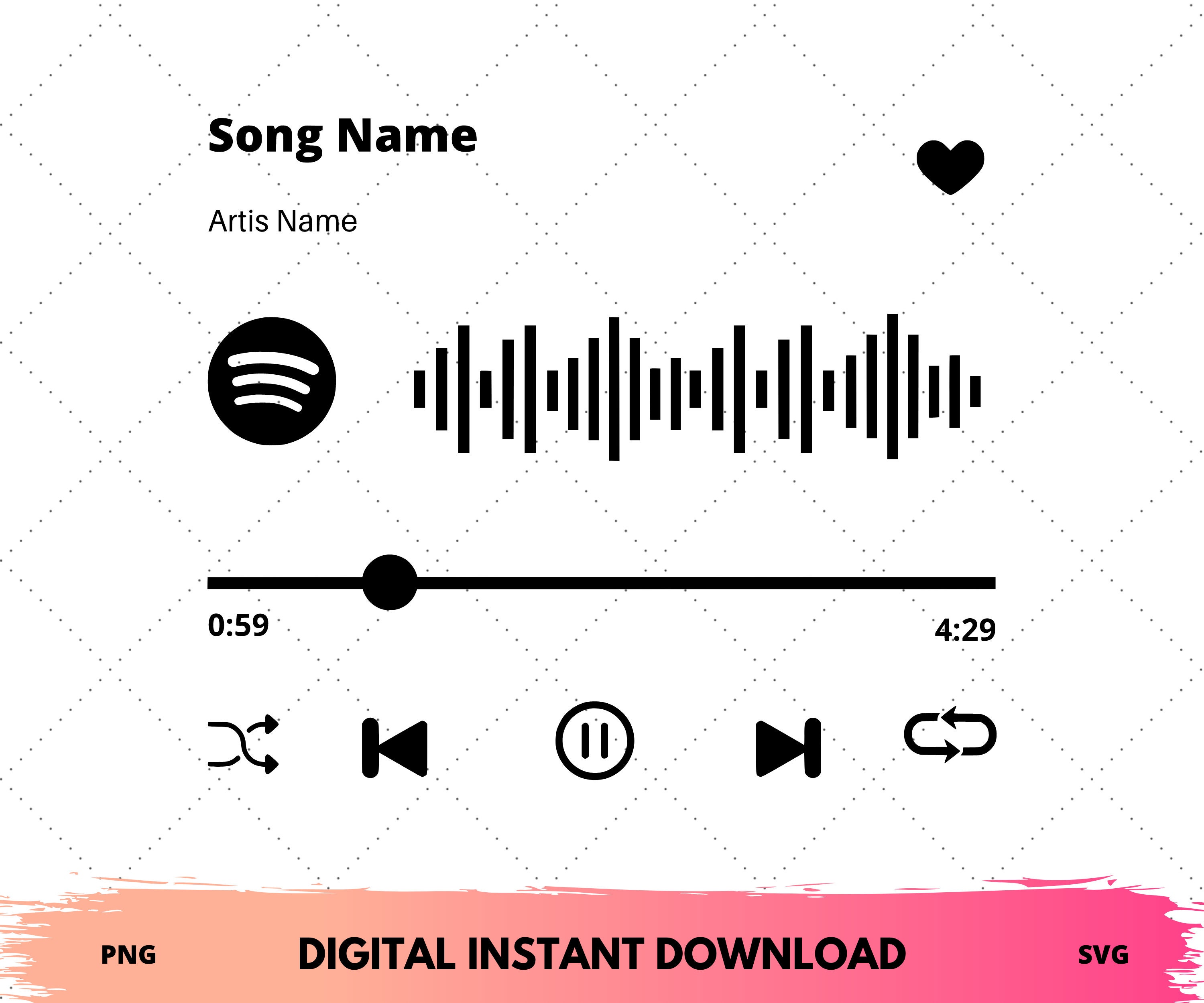 Spotify Cricut Template Spotify Cricut Template