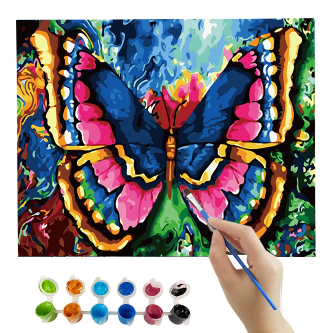 Color Butterfly Paint by Number kit Home DecorationColor by Etsy