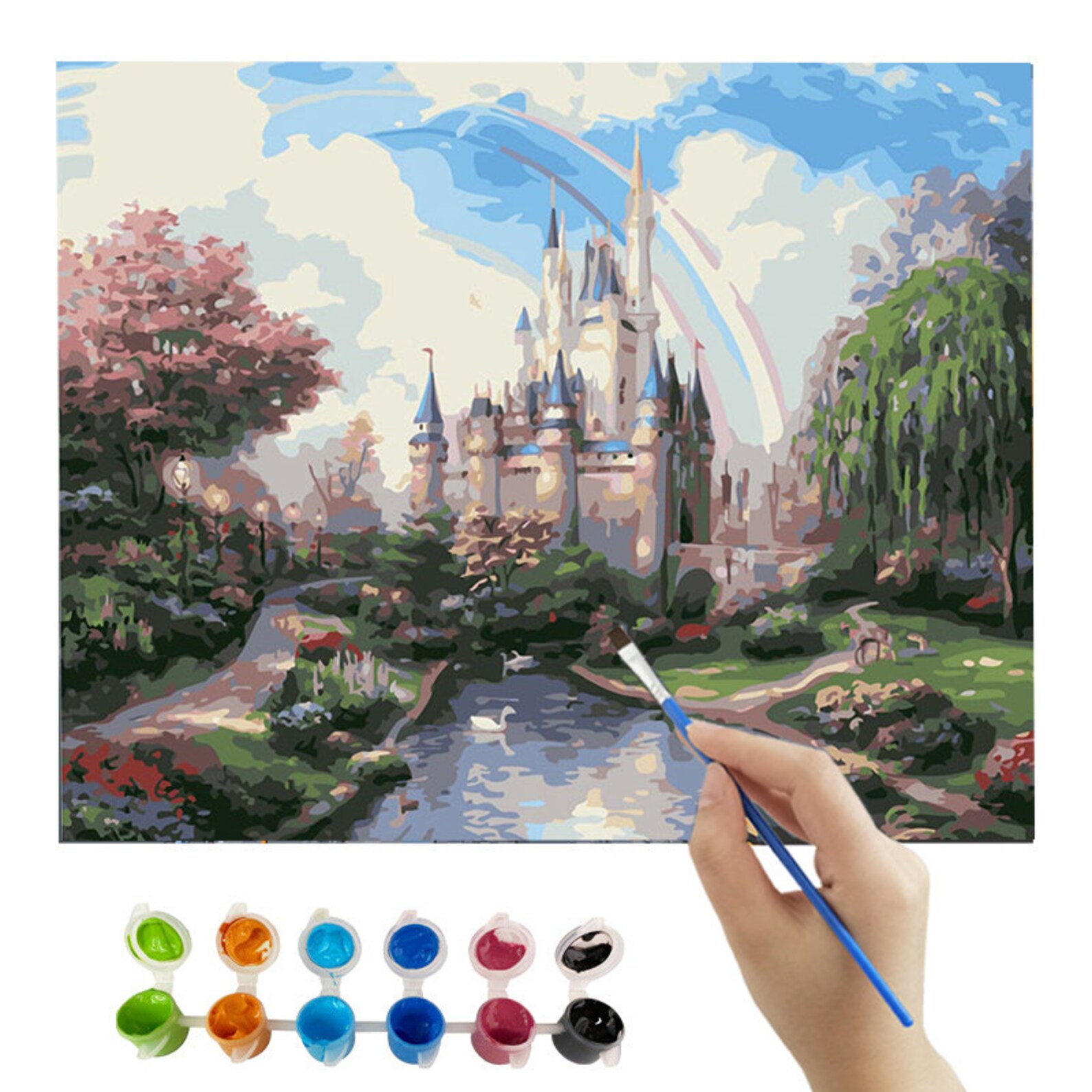 Castle Paint by Number kit Home Decoration Color by Number Etsy