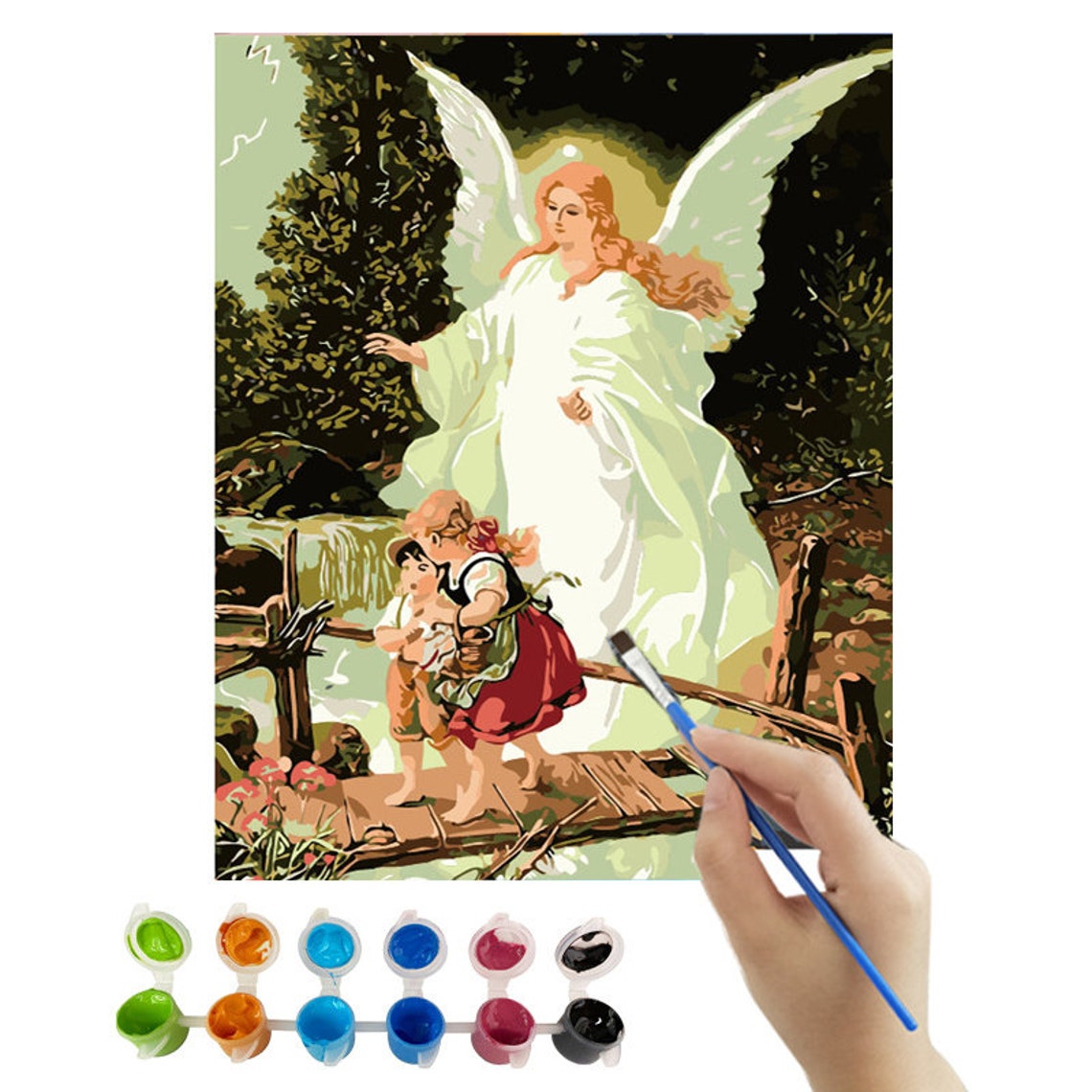 Guardian Angel Paint by Number kit Home Decoration Color by Etsy