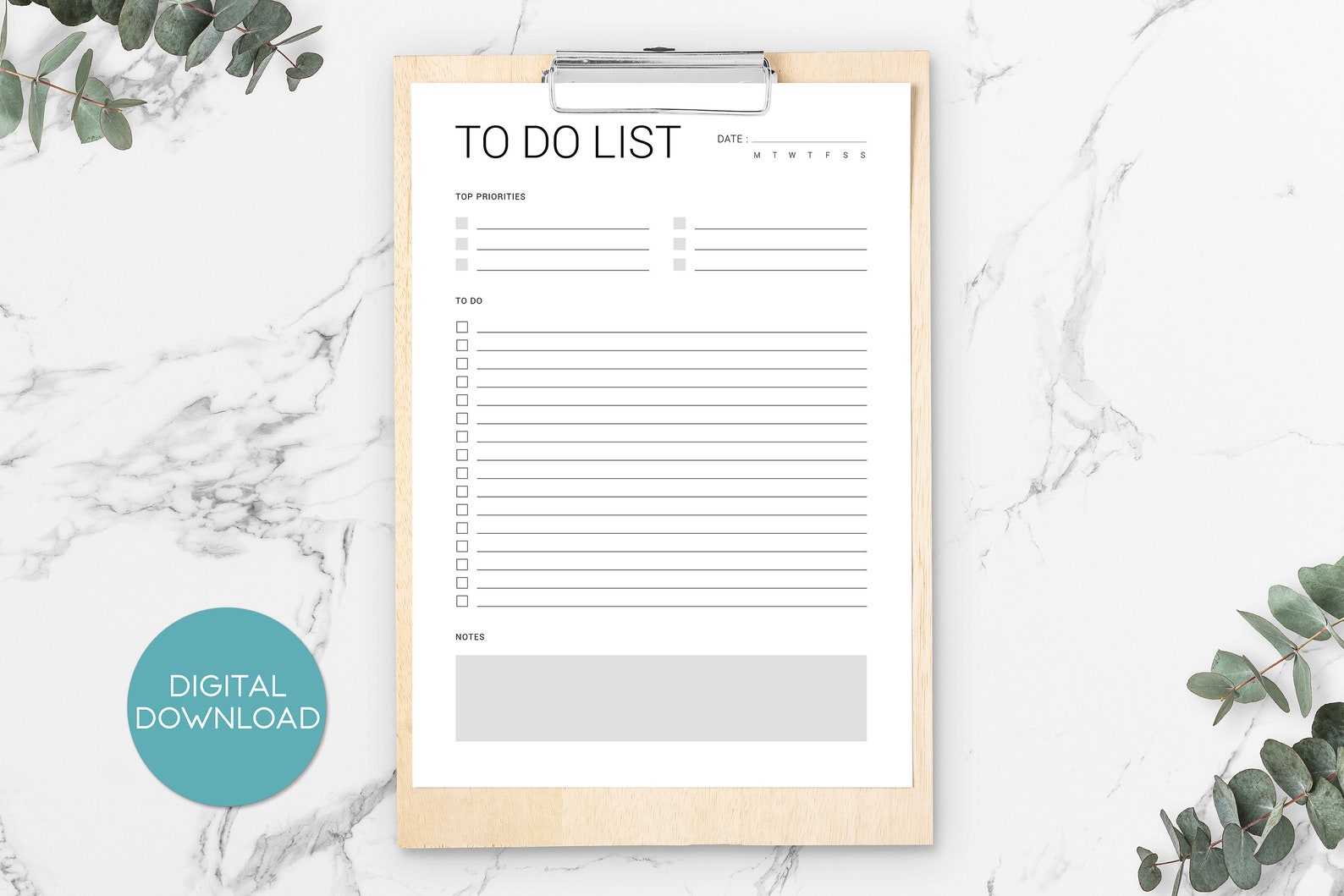 To Do List Printable To Do Printable Planner To Do List Etsy