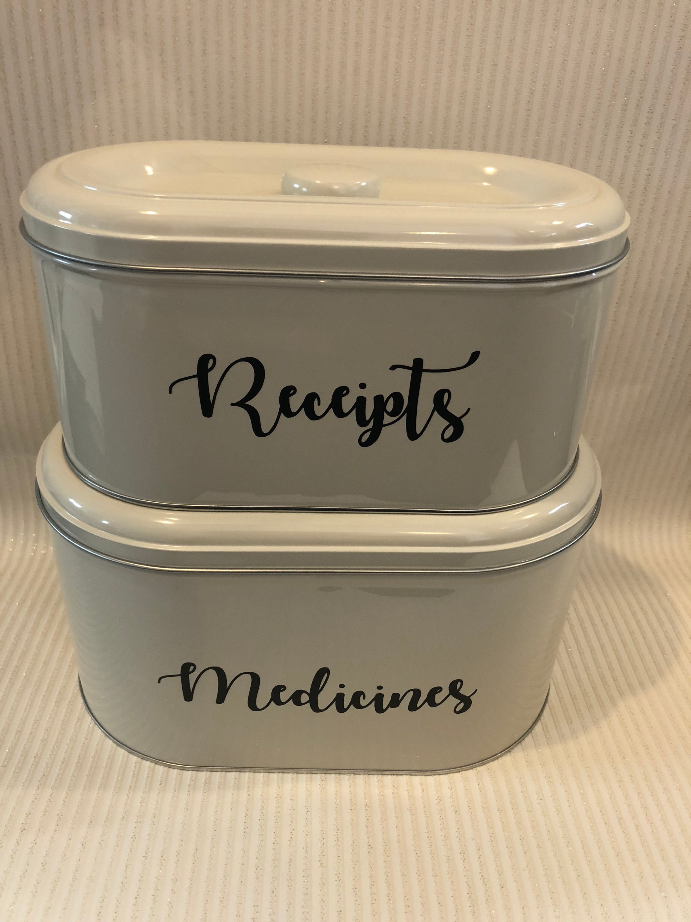 Set of Two Personalised Tins Storage Kitchen Storage Etsy