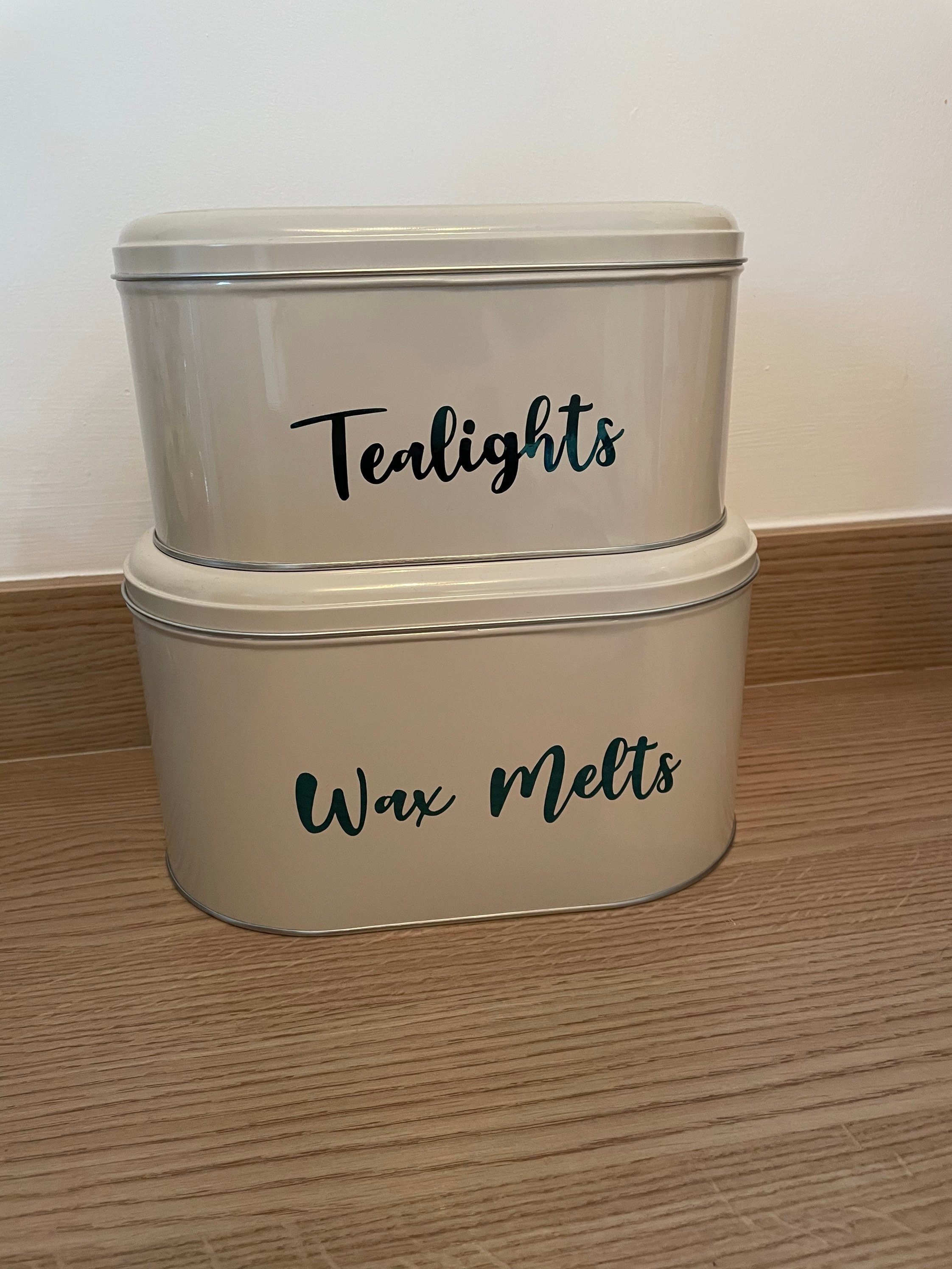 Set of Two Personalised Tins Storage Kitchen Storage Etsy